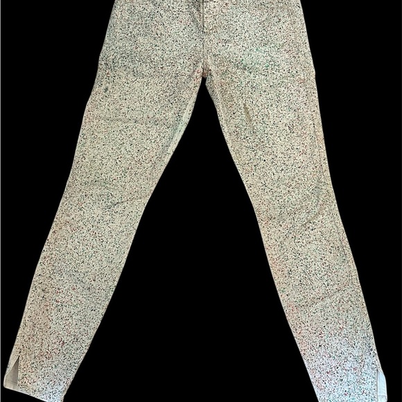 MOTHER “The Vamp” Splatter Jeans Speckled Cream Women's Pants | Size 25 - Picture 4 of 14